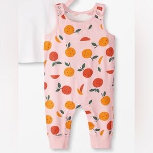 Hanna Andersson Citrus Jumpsuit Pink and Orange 18-24 months